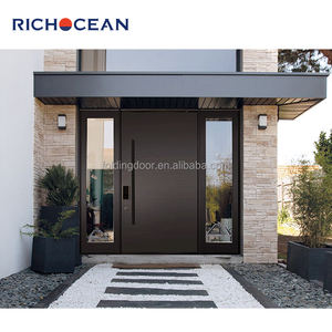 <span class=keywords><strong>Porte</strong></span> d'entrée avant en aluminium au design moderne Richocean Portes d'entrée principales résidentielles extérieures en métal avec longue poignée - Product Image 6