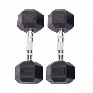 Haltères hexagonaux réglables en fonte noire avec poignées métalliques 5-115 lb – Équipement d'entraînement des bras durable, étanche, unisexe, fabriqué aux États-Unis - Product Image 1