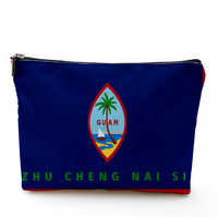 Sac à cosmétiques avec drapeau de Guam pour femmes, joli sac de maquillage pour sac à main, sac de voyage pour articles de toilette, sac de rangement pour maquillage