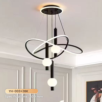 Lustre suspendu Dingdian Led Nordic moderne, alimenté par courant alternatif 220V, en fer, avec indice de protection IP44, grande taille pour restaurant, salon