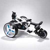 Chariot de golf électrique léger avec pliage en un clic, chargement USB, poignée numérique, batterie SLA ou batterie au lithium