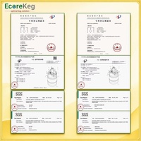 Fût à bière 20L, pression maximale 15 bars, durée de conservation 12 mois, Ecorekeg version économique, sans CO2, idéal pour la brasserie artisanale