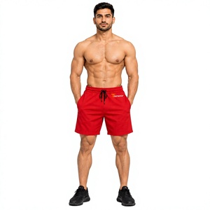Pantalones cortos de malla para fitness estilo urbano para hombre, venta al por mayor, diseño personalizado, sublimación, bordado sólido, dos dobladillos laterales profundos, respetuosos con el medio ambiente - Product Image 1