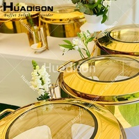 Huadison Ensemble de matériel de cuisine professionnel pour restaurant, Chauffe-plats électrique à bougie pour buffet alimentaire