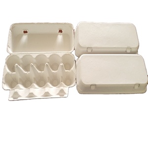 Factory Wholesale Bio-degradable 6/ 10 /12/ 15/ 30 Cells Paper Pulp Egg Carton Egg Storage Box