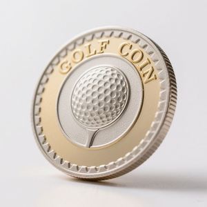 Llaveros de lujo personalizados con fichas para carritos de compra, monedas conmemorativas redondas de golf con logotipos, recuerdos promocionales para pedidos al por mayor - Product Image 2