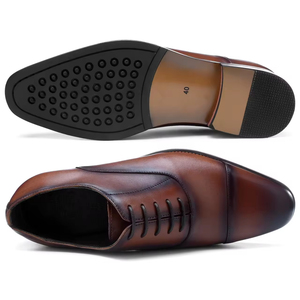 Chaussures Oxford habillées pour hommes, très vendues, bout pointu, imperméables, en cuir véritable, usage quotidien, bureau et carrière - Product Image 6