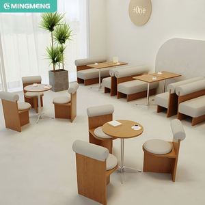 Ensembles de restaurant moderne et léger Rock Plate de luxe Meubles de restauration rapide Tables et chaises de salle à manger pour café Mobilier de magasin - Product Image 2