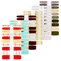Huizi Factory Supplies Glitter Color Gel Nail Polish Wrap Sticker