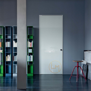 Luxury Dark Walnut Invisible Interior <strong>Door</strong> Modern Residential Flat Interior <strong>Door</strong> Prehung Interior <strong>Doors</strong> in Foshan - Product Image 2