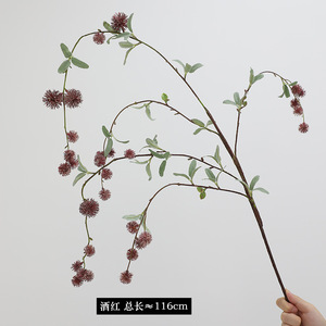 H-788 plastique artificiel <span class=keywords><strong>de</strong></span> qualité supérieure 116cm <span class=keywords><strong>de</strong></span> Long 5 branches branche <span class=keywords><strong>de</strong></span> baies <span class=keywords><strong>de</strong></span> châtaigne artificielle Eryngo pour la décoration <span class=keywords><strong>de</strong></span> mariage - Product Image 6