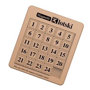 5x5 gioco di Puzzle scorrevole in plastica 24 numeri magnetico Klotski bordo giocattolo per bambini Puzzle digitali rompicapo giocattolo educativo - Product Image 1