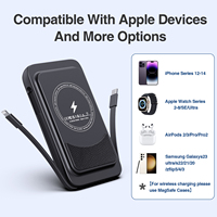 Mini Power Bank Ultra Mince Sans Fil 2026 10000mAh - Charge Rapide PD20W avec Support et Entrée Type-C pour Téléphone et Montre Connectée