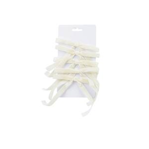 ชุดโบว์กำมะหยี่สีครีมขนาดเล็ก 5 ชิ้น - Product Image 1