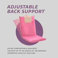Siège pliable rembourré réglable pour le jeu, la méditation, la salle de classe et le salon, chaise de sol portable avec dossier