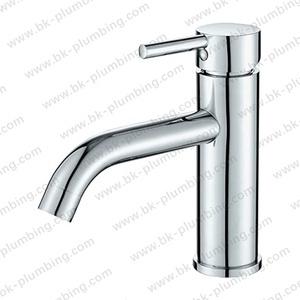 Grifo De Lavabo Monomando Redondo Negro Mate Con Cano <span class=keywords><strong>Curvo</strong></span> Mezclador Agua Fria Y Caliente De Laton - Product Image 2