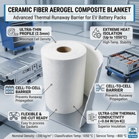 Papier en fibre céramique d'aérogel à conductivité thermique de 0,04 pour un bouclier thermique électronique de précision
