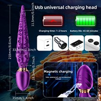 Neuer Octopus Strong Shock AV Stick G-Punkt Vibrator 9 Frequenzen Multi-Vibration Weiblicher Masturbationsmassager Leise USB