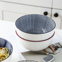 Bol à ramen en relief sous glaçure ensemble de bols à soupe de nouilles en céramique de plusieurs couleurs