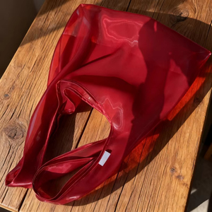 Wholesale Fashion Shopping Shiny Organza Tote Bag Transparent Yarn Hand Carry <b>Light</b> Make-up Bag with Custom Logo Label - Product Image 1