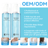 Essence en spray bleu personnalisée OEM ODM avec sérum pour le visage à la céramide cristalline, hydratant et réparateur