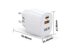 DEJI 20W EU Plug veloce Usb da viaggio caricabatterie per telefono ricarica rapida per <span class=keywords><strong>Iphone</strong></span> tipo <span class=keywords><strong>C</strong></span> caricabatterie con scatola di imballaggio - Product Image 5