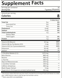 डिजाइन लेबल पूर्व-कसरत गुम्मस ऊर्जा विटामिन बी 12 प्राकृतिक पूरक मांसपेशियों से पूर्व - Product Image 2