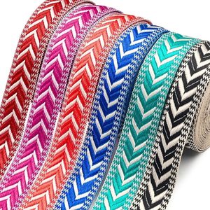 Ruban tressé en polyester 100% brodé, durable, largeur 22 mm, pour sacs, vente en gros - Product Image 1