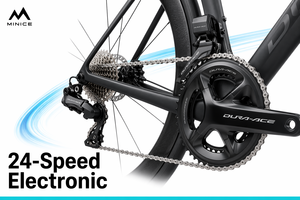Bicicletta da Strada SHIMA-NO R9270 Di2 a 24 Velocità con Freni a Disco Idraulici Elettronici, Ruote in Fibra di Carbonio <span class=keywords><strong>SGR</strong></span> Wave 700x28C, 7,7 KG - Product Image 2