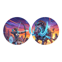 Pièce de collection commémorative UV de 1 oz en cuivre fin .999, thème Archer Vs Mecha Boar, pour la Fête des Pères et la remise des diplômes