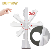Miroir de maquillage rectangulaire blanc Hollywood avec éclairage, 10 ampoules LED, miroir lumineux, 46 cm, 3 modes de couleur, rotation à 360°