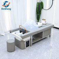 Lit de Massage Spa thaïlandais Commercial chaise de shampooing électrique moderne fonction de vapeur de Circulation d'eau pour la thérapie de cheveux de Salon/clinique
