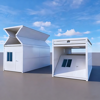Maison miniature en acier modulaire pliable et extensible, prête à être expédiée, maison mobile pour hôtel, appartement, hôpital, bureau, villa