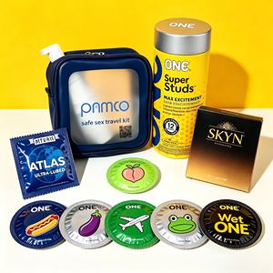 Bolsa de Maquillaje Impermeable de PU con Ventana Transparente Esmerilada, Bolsa de Viaje Cuadrada con Cierre, Organizador de Productos Íntimos para Adultos, Estuche para Cosméticos - Product Image 5