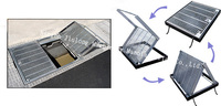 Grille en acier galvanisé robuste pour passerelles extérieures et systèmes de drainage, applications de charges mobiles et statiques