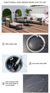 Ensemble de meubles de jardin imperméables en rotin design L, moderne et luxueux pour terrasse - Product Image 4