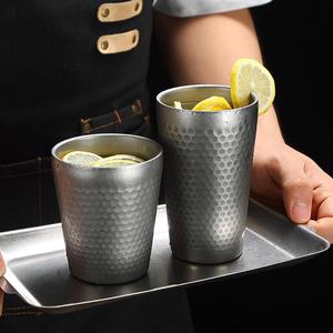 Stainless Steel Tumbler 304 Metal Hammered Finish Drink Cup For Party Beverage Use - Product Image 2