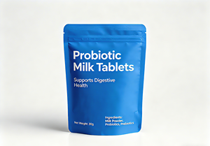 ถุงซิปล็อคแบบตั้งได้ พิมพ์ลายตามสั่ง สำหรับบรรจุภัณฑ์อาหารเกรดพรีเมียม ใช้สำหรับนมโปรไบโอติก ขนม และอาหารเสริม  ถุงเก็บของแบบตั้งได้ - Product Image 2