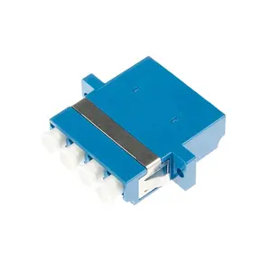 Adaptador LC de fibra óptica cuádruple al por mayor para placas frontales de adaptador de fibra conector SC FC St adecuado para panel adaptador de fibra óptica