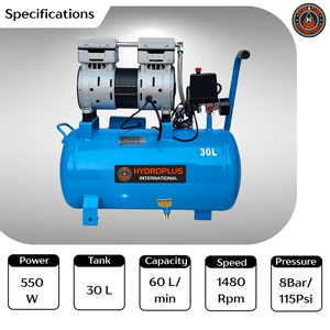 Compresor de Aire de Alta Potencia de 30L y 1HP, Sin Aceite, Ultrasilencioso, Diseño Portátil para Inflar Neumáticos, Servicio de Automóviles, Herramientas Neumáticas, y - Product Image 4