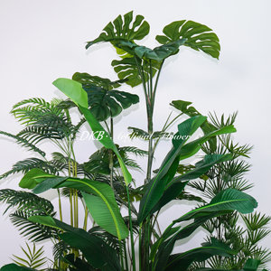 Ensemble d'arbres bonsaï artificiels de style combiné, en <span class=keywords><strong>pot</strong></span> en plastique de haute qualité, pour la décoration de la maison et du bureau, idéal pour un anniversaire - Product Image 4