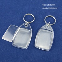 Porte-clés en acrylique transparent personnalisés en forme de rectangle, carré, cœur, ovale, fleur, pour photos DIY