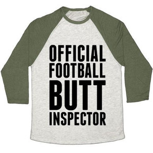 Maglietta da baseball unisex Tri-Blend ufficiale Football Butt Inspector - Product Image 5
