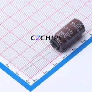 Condensador Electrolítico de Aluminio de Montaje Pasante ELXV100ELL222MK25S, D12.5xL25mm 2200uF 20% 10V 1.7A-100kHz - Product Image 1