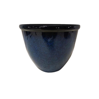 Pot de fleurs en plastique PP à texture marbrée, bord brillant, décoratif, durable, léger, personnalisation des couleurs, utilisation intérieure et extérieure