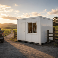 Conteneur de 20 pieds pour abri de ferme et stockage d'aliments, pratique, isolé, imperméable, respirant, coupe-vent, design moderne, en kit