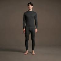 Sous-vêtements chauds pour hommes avec col haut et velours épais pour le chauffage, vêtements et pantalons d'automne, ensemble pour hommes pour l'hiver