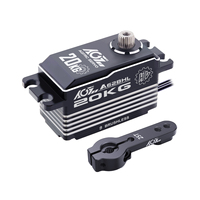 Servo Digital sin Escobillas Programable de Perfil Bajo y Alta Velocidad AGFRC A62BHL de 20 KG con Engranaje Metálico para Modelos RC