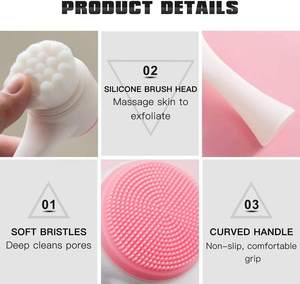 Offre Spéciale brosse douce de <span class=keywords><strong>nettoyage</strong></span> du visage <span class=keywords><strong>Double</strong></span> Face en Silicone - Product Image 6