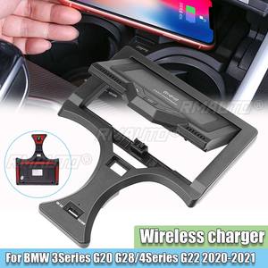 Chargeur sans fil pour voiture 15W pour BMW Série 3 G20 G28/Série 4 G22 2020-2021 avec clé NFC, plaque de charge rapide pour téléphone, accessoires - Product Image 1